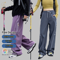 Maßgefertigte Unisex Fleece-Gefütterte Outdoor Freizeithose Locker Sitzende Warme Winddichte Wasserabweisende Cargohose Trekking-Hose zum Wandern