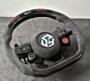 Volante de Fibra de Carbono Completo con LED para Audi A3 A4 B9 A5 RS3 RS4 RS5 <span class=keywords><strong>S3</strong></span> S4 S5 S6 S7 A1 A7 A8 B9 B8.5 B8 A6 R8 TT RS6 Q5 - Product Image 4