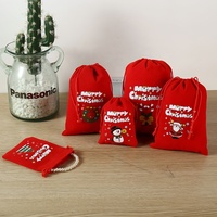 Sacs en velours en gros avec cordon de serrage, mini sacs cadeaux de Noël, sacs de rangement portables pour dés, pour bonbons et décorations