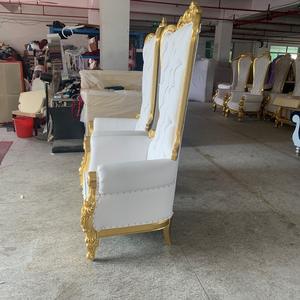 Chaise de trône de mariage royale de luxe de haute qualité bon marché pour la mariée et le marié utilisée pour les banquets - Product Image 5