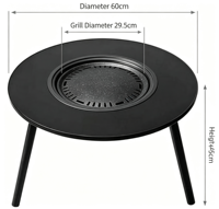 Table de thé et de grillades d'extérieur contemporaine en chêne, imperméable, durable, légère, facile à transporter, garantie 5 ans, Shandong