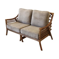 Ensemble de canapés en rotin naturel Wilderness pour salon, trois places, une place, personnalisable, style rétro décontracté, meubles de style chinois