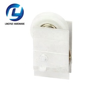 Push-pull moderne hôtel porte armoire rouleau roue inférieure coulissante en aluminium sol piste came rainure roue en forme de U