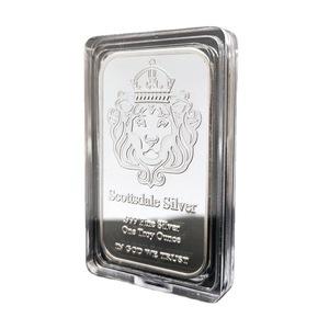 Lingotto Souvenir in Lega di Zinco Placcato Argento da Un'Oncia Scottsdale Lion Bars - Product Image 5