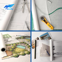 Papier calque transparent en rouleau, papier de traçage, papier de dessin, papier calque translucide