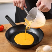 Tasse à mesurer en plastique pour la cuisson de la cuisine, bol de filtre à liquide à œufs multifonctionnel transparent et durable avec échelle