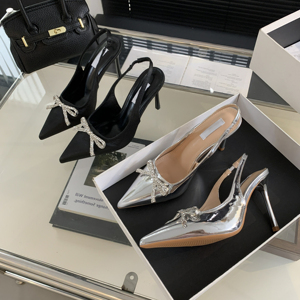 Nouvelles sandales d'été 2024 à talons hauts, bout pointu et ouvert, en stock, vente chaude directe usine - Product Image 1
