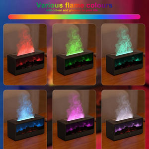 Diffuseur d'huiles essentielles à flamme de 7 couleurs, forme de cheminée, humidificateur innovant haut de gamme, vente directe d'usine - Product Image 3
