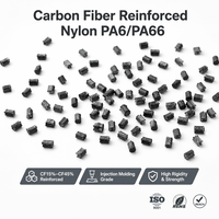 Granulés de polyamide renforcé de fibres de carbone PA66, granulés de nylon 66 noirs remplis de carbone, haute rigidité pour le moulage par injection