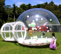 Souffleur d'air gonflable Tente à bulles Canal PVC Globe Transparent Igloo Dôme Tente Camping Evénement Fête de mariage