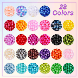 28 Colores, 2240 Piezas, Cuentas Redondas de Plástico ABS de 6mm para Hacer Pulseras y Proyectos de Joyería Artesanal - Product Image 3