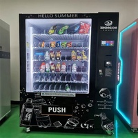 Distributeur automatique commercial personnalisable AM QDMECH, excellent effet de réfrigération, pour boissons et snacks en centre commercial
