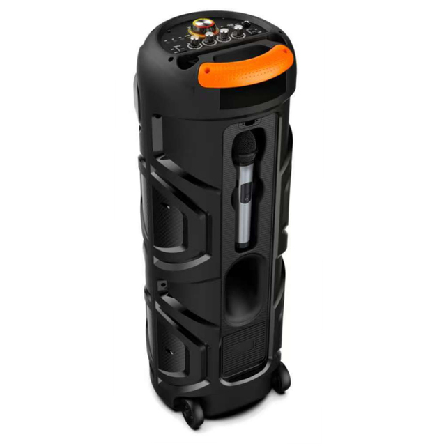 High Power 300W Dual 15'' Woofer Outdoor Diy Wireless Large Outdoor Speakers with USB/TF/TWS/BT/FM/Aux/EQ/MIC Priority/Flash LED