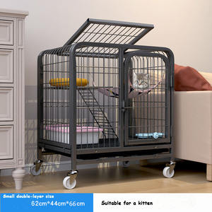 360 kastor berputar kandang Playpen hewan peliharaan besar dilipat logam kucing kucing Ferret kandang tangga kelinci anjing kecil - Product Image 4