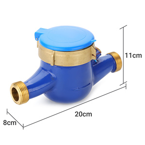 عداد مياه ميكانيكي متعدد النفاثات من النحاس الجاف لشرب المياه، معيار ISO4064، مقاس DN20، R80 - Product Image 1