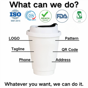 Bicchieri di Carta per Caffè a Doppia Parete con Logo Personalizzato, Tazze Usa e Getta Isolate per Bevande Calde e Tè, Produzione all'Ingrosso da 8oz a 22oz - Product Image 2