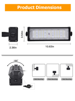 Reflector LED Inteligente con IA de 220LM/W y 11000LM, Diseño Personalizado WERISE, Aluminio, IP66, para Áreas Marinas y Costeras