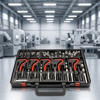 Kit de réparation de filetages, ensemble d'outils manuels avec étui rigide, OEM, réparation automobile M5-M12