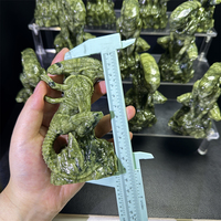 Statue d'Alien en Jade Xiuyan Naturel Sculptée à la Main, Modèle Xenomorph, pour Décoration Intérieure et Collection de Cristaux – Vente en Gros