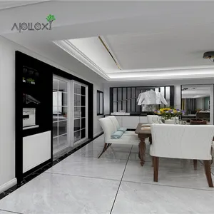 Apolloxy Decor 60 X 60Cm 600X1200Mm Ceramic Porcelain Tile Interior Outdoor Glossy Matte Finished White Marble Flooring Tile
