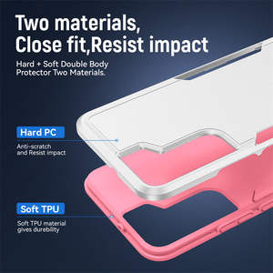 Antichoc Heavy Duty Camera Lens 3 couches Full Body Protector Phone Case <span class=keywords><strong>Pour</strong></span> <span class=keywords><strong>Samsung</strong></span> S21 FE S20 Plus S22 Ultra A54 <span class=keywords><strong>A33</strong></span> A53 A73 - Product Image 4