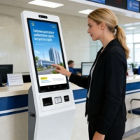 Terminal de Pago Automático de Autoservicio con Escáner de Código QR, Animación y Gráficos para Uso en Tiendas Minoristas y Metro