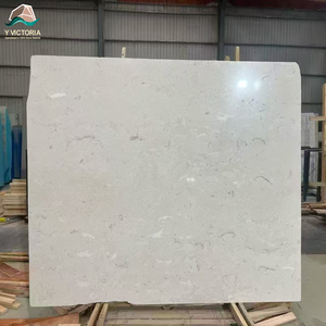 Losa de Mármol Blanco Royal Beige Moon Cream, Pulida, Diseño Natural de Lujo, para Paredes y Pisos de Villas - Product Image 1