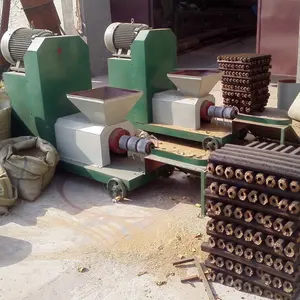 Professional Automatic charcoal compress briquette machine sawdust briquette log making machine