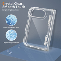 Coque de protection transparente antichoc et anti-rayures pour iPhone Duo, anti-jaunissement, vente en gros