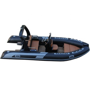 ZHENBO Bateau pneumatique semi-rigide de luxe personnalisé à coque en fibre de verre RIB480D 16 pieds Bateau de patrouille à grande vitesse Tube en Hypalon/PVC Plongeur - Product Image 3