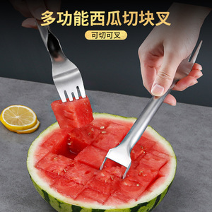 Stainless Steel Watermelon Slicer Cube Cutter Fruit Knife For Melon Cutting Kitchen Tool - Product Image 5