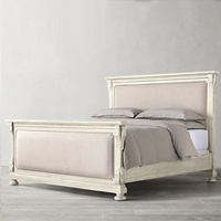 Lit rétro français en bois massif personnalisé 1.5/1.8m meubles de chambre à coucher en chêne Antique mariage américain sculpté vieille voiture meubles traditionnels