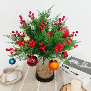 Artificial Christmas Berry Picks <b>Glitter</b> Christmas <b>Red</b> Berry Picks for Christmas Tree Decor DIY Crafts Xmas Wedding Home Decor - Product Image 3