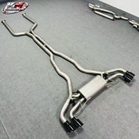 Tuyau d'échappement central arrière haute performance KM en acier inoxydable SS304 pour BMW X5M F95 X6M F96 S63 4.4T V8, système d'échappement en acier inoxydable