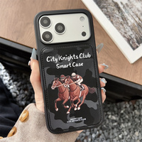 Coque de téléphone tendance en cuir rigide magnétique City Knight pour Samsung S26 Ultra 25U 24U 23U