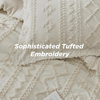 Ensemble de literie touffeté Boho confort de luxe pour la maison Ensemble de couette 3/4 pièces Jacquard de qualité supérieure pour une utilisation en toutes saisons
