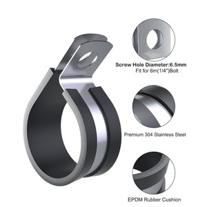 P-نوع سلك المشبك كابل بطانة الطبقة العازلة العزل سلك المشبك السيارات خط أنابيب إبزيم الأسلاك المعدنية المشبك - Product Image 3