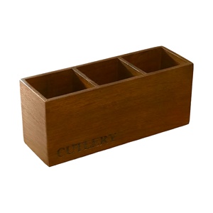 Meilleure vente support de cuillère en bois porte-couverts pour cuisine table à manger organisateur caddie de rangement à bas prix - Product Image 6