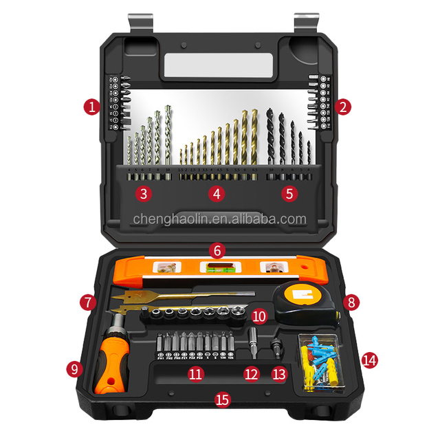 70 Sets of Multifunctional Twist Drill Screw Sets and Sleeve Combinations Wood Working Tool Twist Hole Drill Bits Set