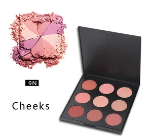 Vendita calda OEM Blush Pallet fard di alta qualità su tavolozza all'ingrosso Blush trucco fard guancia Blush trucco quotidiano impermeabile