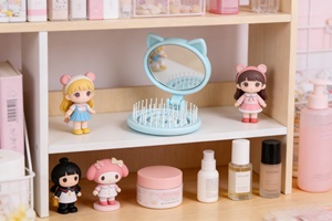 עיצוב מתקפל מיני לנסיעות ושימוש ביתי מתאים לכל סוגי השיער מתנה לילדים מראה מתקפלת בצורת דוב חמוד - Product Image 2