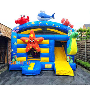 Kinder aufblasbare Hüpfburg Trocken rutsche Combo Seaworld Bounce House Aufblasbare Spring burg Kommerzielle PVC-Burg zu verkaufen - Product Image 3