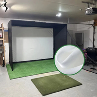 Écran de projection HD personnalisable pour simulateur de golf d'intérieur – Rideaux de projection en polyester pour entraînement de golf et cible de frappe