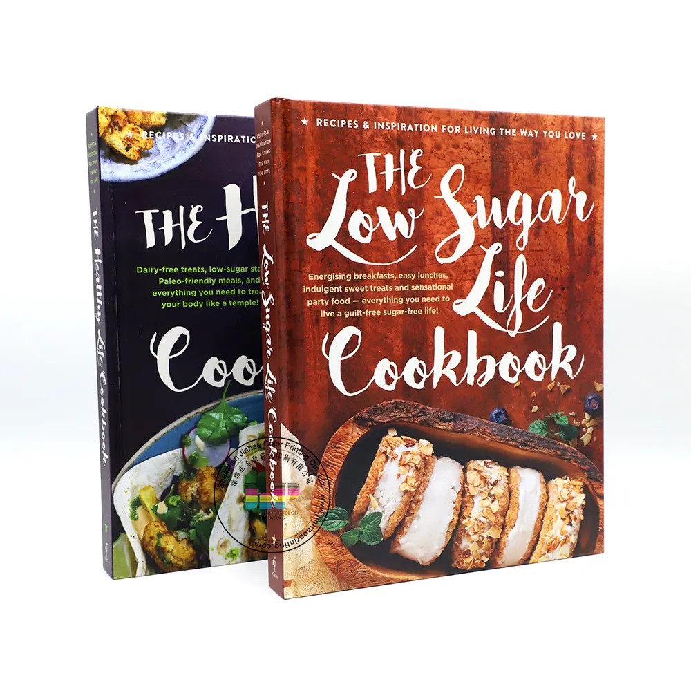 공장 빠른 배달 인쇄 풀 컬러 요리 음식 책 요리 책, 하드 커버 건강한 요리사 책 출판