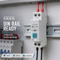 Disjoncteur WiFi 1P+N fiable 1-63A, interrupteur intelligent 90-300V avec application Tuya, systèmes de surveillance de l'énergie et de protection contre les surtensions