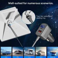 Für Starlink Mini 12V-24V Zigaretten anzünder Auto ladegerät zu Gleichstrom kabel 6ft 2M mit LED-Bildschirm für Auto RVS Yacht boot