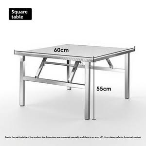 <span class=keywords><strong>Table</strong></span> <span class=keywords><strong>pliante</strong></span> portable en acier inoxydable petite conception carrée simple <span class=keywords><strong>pour</strong></span> la maison repas en plein air <span class=keywords><strong>marché</strong></span> de nuit étal hôtels restaurants - Product Image 6