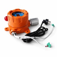 Détecteur de gaz autonome en alliage d'aluminium orange, détecteur de gaz combustible, analyseur de méthane et de propane, alarme sonore et lumineuse