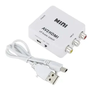 AV至HDMI适配器高清电视1080P视频复合转换器AV2HDMI RCA至HDTV CVSB L R视频缩放器转换器盒