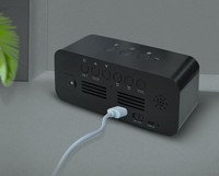 Réveil électronique enregistrable avec sonnerie personnalisée, design créatif et mignon, rétroéclairage lumineux, musique intelligente et LED